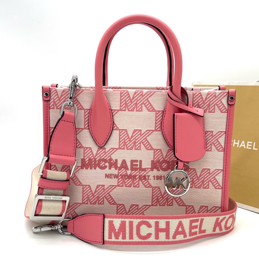 Michael Kors Mirella Small Shopper Top Zip Satchel Xbody Bag - Picture 1 of 9